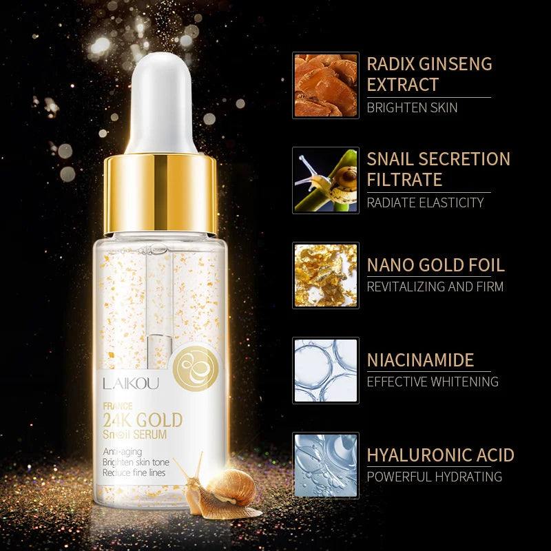 LAIKOU 24K Gold & Vitamin C Serum – Deep Moisture & Glow (17ml)