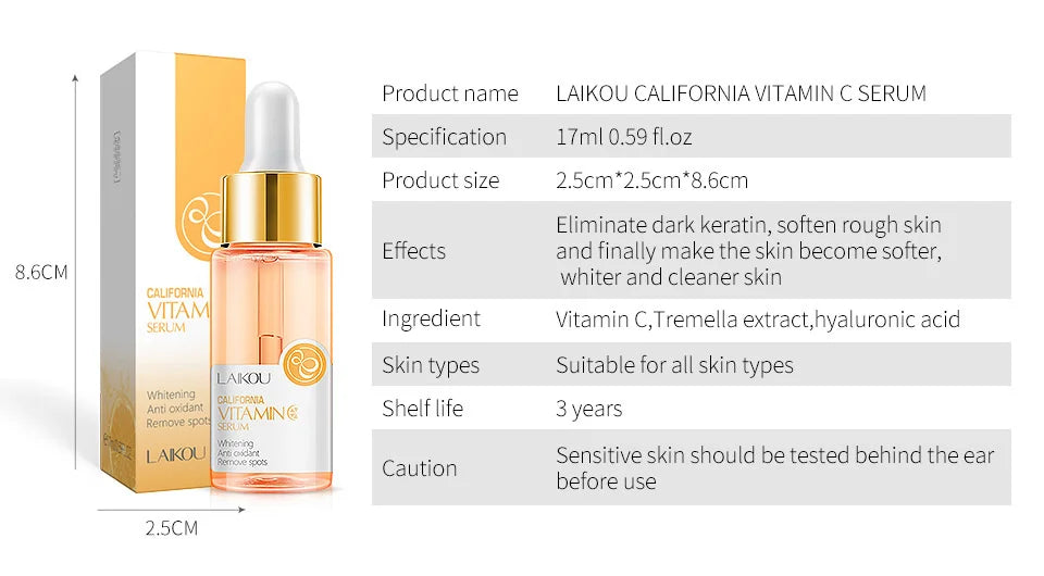 LAIKOU 24K Gold & Vitamin C Serum – Deep Moisture & Glow (17ml)