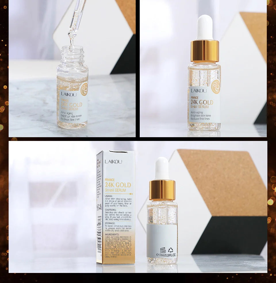 LAIKOU 24K Gold & Vitamin C Serum – Deep Moisture & Glow (17ml)